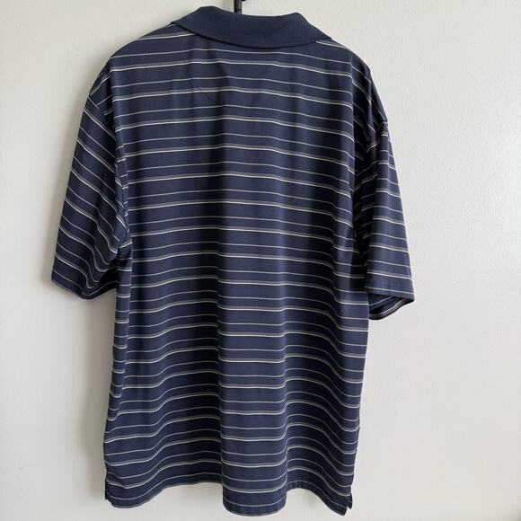PGA Tour Men's Blue Striped Polo Sz XXL Athleisure Casual Basic Essential Basic - Picture 2 of 14